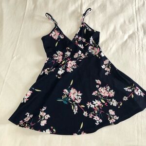 H&M Floral Dress in Navy and Pink